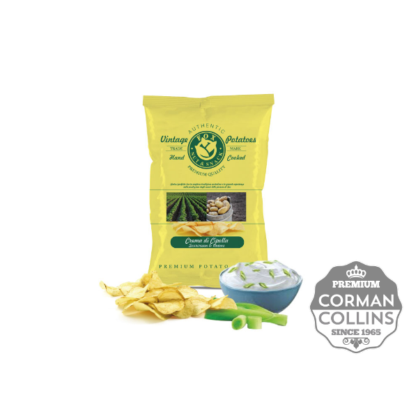 Image de VINTAGE FOX POTATOES CHIPS 40 GR CREMA DI CIPOLLA