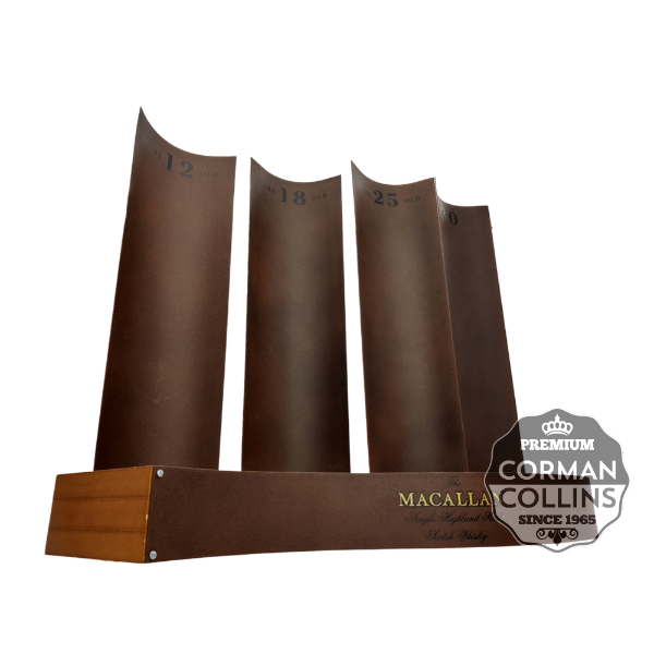 Image de MACALLAN PRESENTOIR 4 BOUTEILLES 12/18/25/30 CORTEN