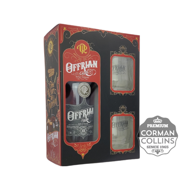 Image de OFFRIAN 70 CL 40° 12 ANS COFFRET + 2 VERRES PANAMA