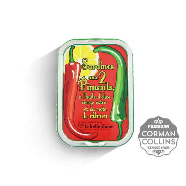 Image de SARDINES 2 PIMENTS HUILE OLIVE NOTE DE CITRON 115GR BELLE ILOISE