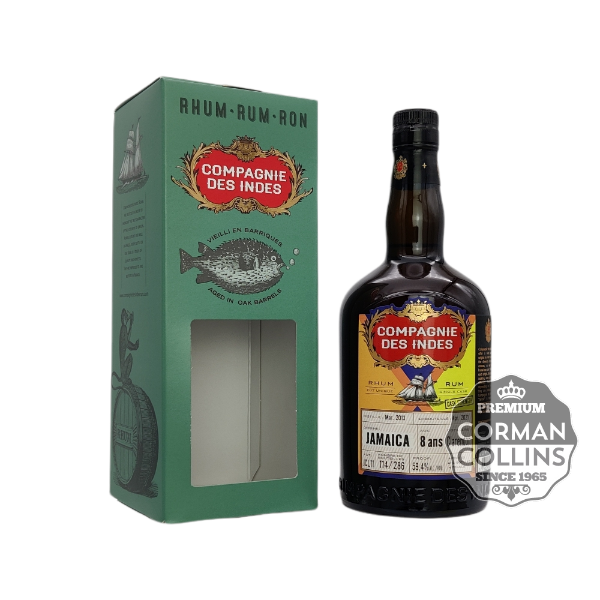 Image de COMPAGNIE DES INDES 70 CL 59.4° CLARENDON 8YO JAMAICA