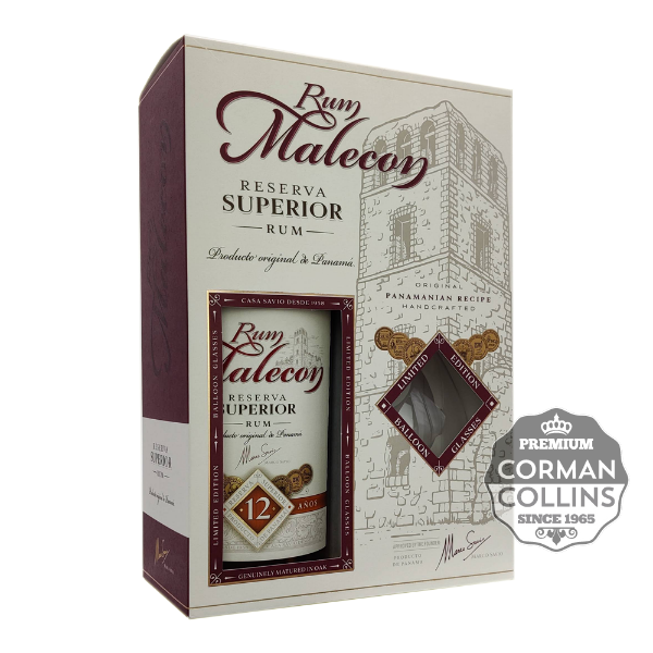 Image de MALECON 70 CL 40° 12 ANS COFFRET + VERRE