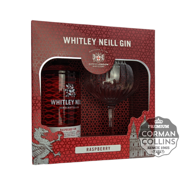 Image de GIN WHITLEY NEILL 70 CL 43° COFFRET VERRE RASPBERRY