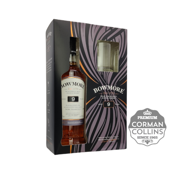 Image de BOWMORE 70 CL 40° 9 ANS ISLAY COFFRET + VERRE