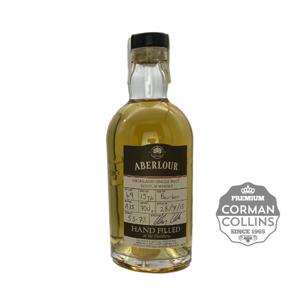 Image de ABERLOUR HAND FILLED 53.7° BOURBON 15YO COLLECTOR*