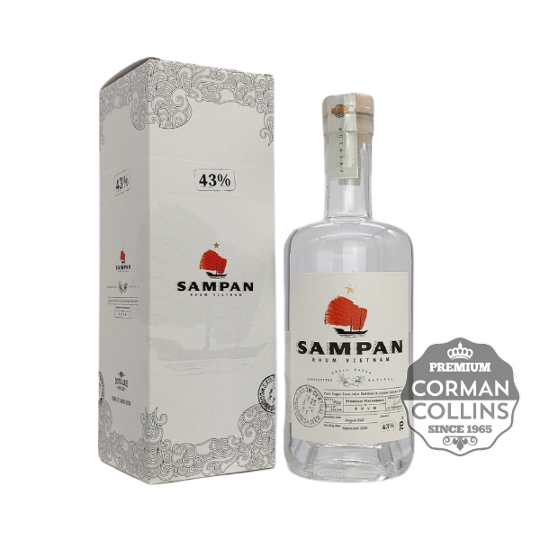 Image de RHUM SAMPAN 70 CL 43°RHUM AGRICOLE BLANC VIETNAM