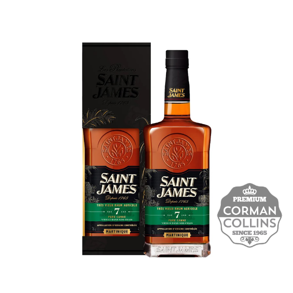 Image de RHUM SAINT JAMES 70CL 43° 7 ANS RHUM BRUN TRES VIEUX