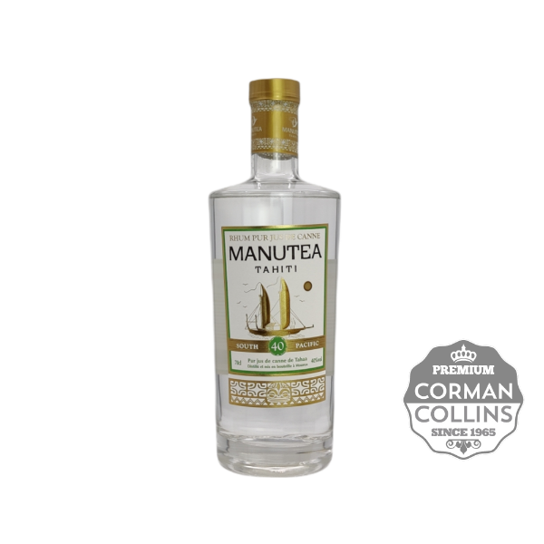 Image de RHUM MANUTEA 70 CL 40° BLANC PUR JUS DE CANNE TAHITI