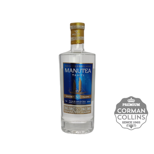 Image de RHUM MANUTEA 70 CL 50° BLANC PUR JUS DE CANNE TAHITI